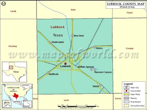 Lubbock County Map Map Of Lubbock County Texas