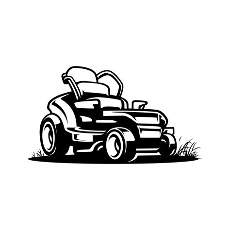 Silhouette Of A Lawn Mower Illustration Logo Vector Vector Art At Vecteezy