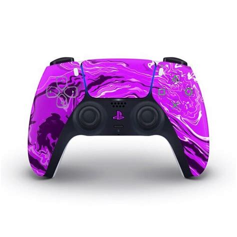 Purple Marbling Ps5 Controller Skin Playstation Controller Purple
