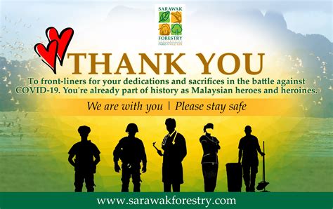 The malaysian language, often referred to as bahasa malaysia, malay, or simply malaysian, is generally speaking, malaysians don't greet each other with selamat malam. A Big Thank You to the Frontliners | Sarawak Forestry ...