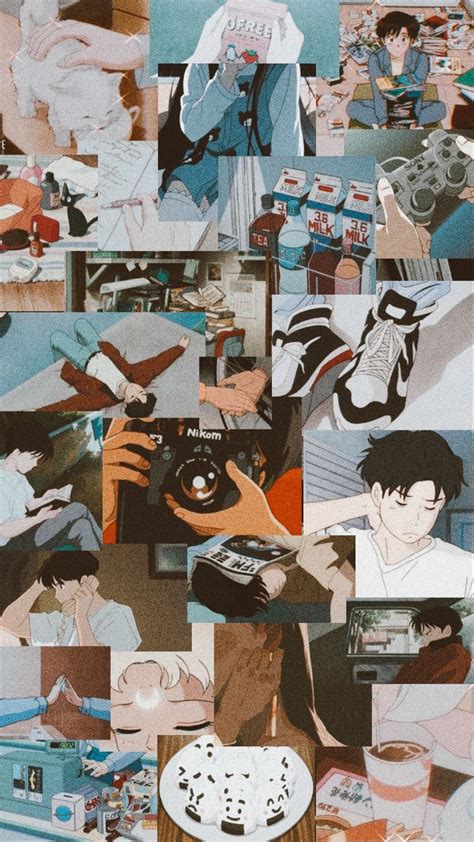 Aesthetic Anime Collage Wallpaper Desktop