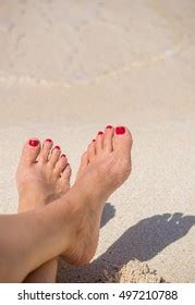 Holiday Concept Woman Feet Closeup