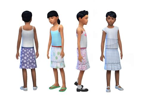 My Sims 4 Blog Knee Length Summer Skirts For Kids By Plasticbox