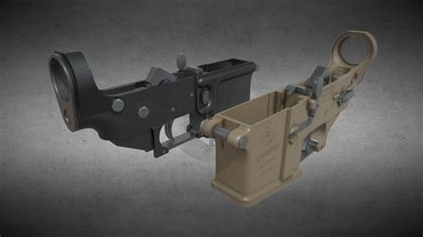 Ar 15 M4 M16 Lower Receiver 3d Model By Bayernmaik [b8c891b] Sketchfab