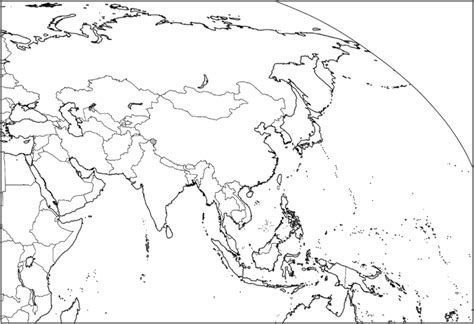Online Maps Asia Blank Map