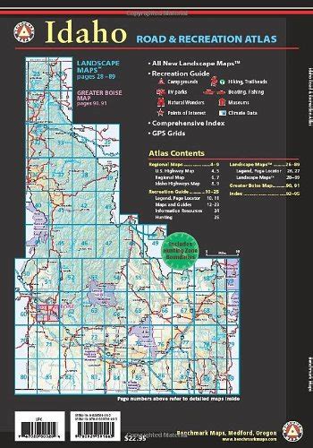 Idaho Road And Recreation Atlas By Benchmark Rocky