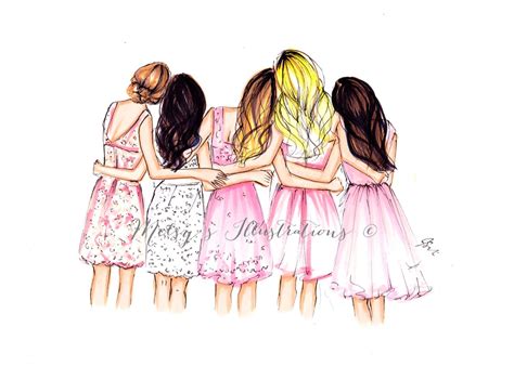 Bridesmaids And Backs Bff Drawings Drawings Of Friends Best Friend