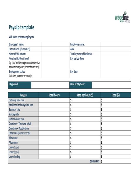 Payslip Template Fill Out And Sign Printable Pdf Template Signnow