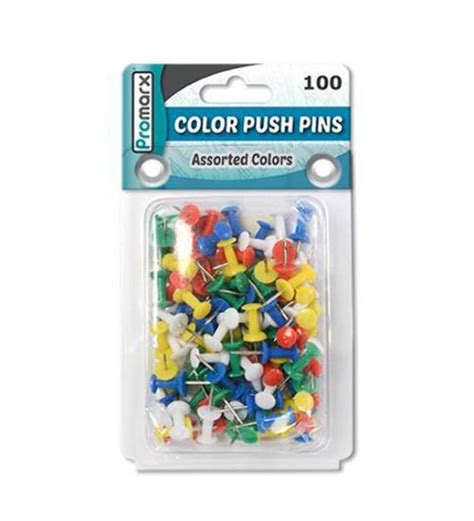 Wholesale Push Pins 100 Count Assorted Colors Dollardays