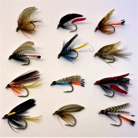 Caledonia Flies Barbed Winged Wet Collection 12 Fishing Fly