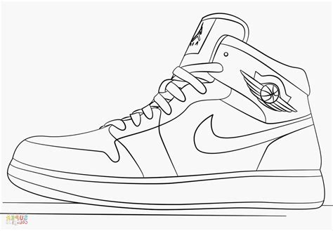 Nike Shoe Coloring Page