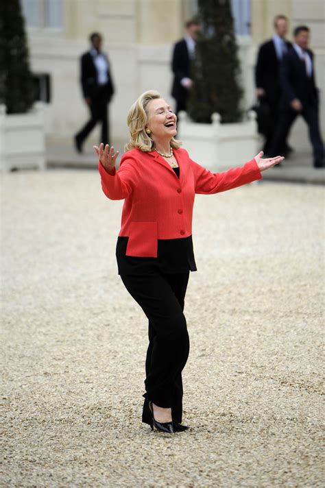 When was the last time you saw either wear a dress to enhance their feminine image? Hillary Clinton Pantsuit T-Shirt | POPSUGAR Fashion