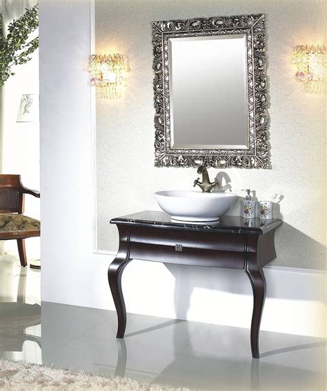 Deenz large 60cm large round black wall mounted mirror. 25 Ideas of Vintage Style Bathroom Mirrors