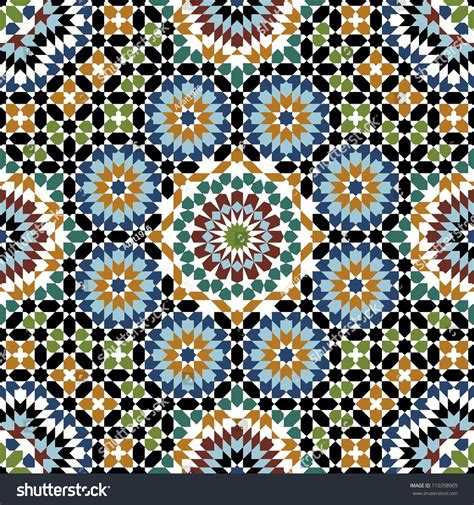 Seamless Pattern Moroccan Style Mosaic Tile Stock Vector Royalty Free