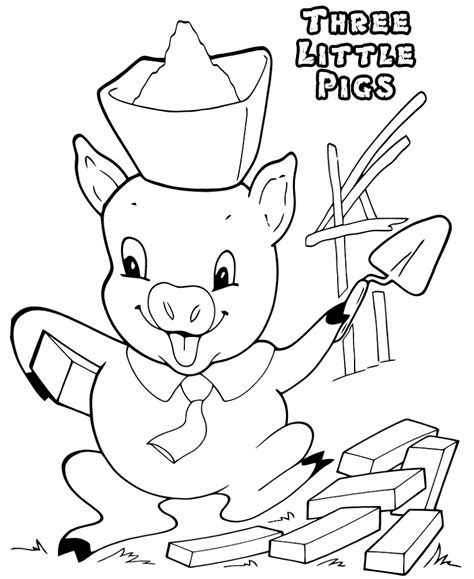 coloring sheet   pigs cartoon loving printable