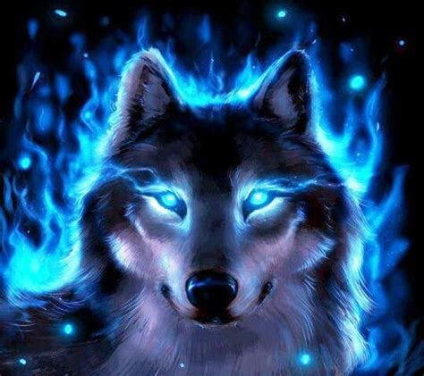 Blue Flamed Wolf Wolf Background Wolf Wallpaper Wolf Spirit Animal