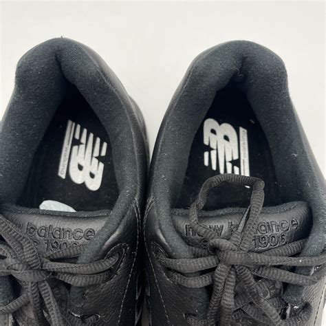 New Balance Mens 812 Black Leather Walking Shoes Size 13 D Mw812bk New