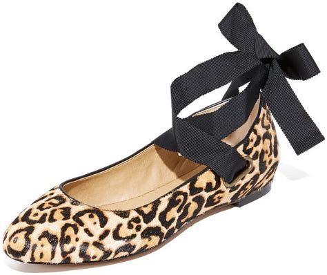 splendid renee ii wrap ballet flats leopard print ballet flats leather shoes diy leopard