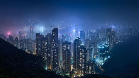 Hong Kong City Lights Wallpapers Hd Desktop And Mobile