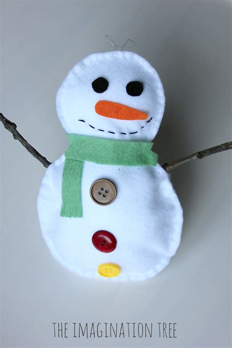 Stuffed Snowman Sewing Craft For Kids The Imagination Tree
