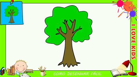 Como Desenhar Uma árvore Facil Passo A Passo Para Crianças E Iniciantes