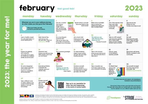 2023 Wellness Calendar