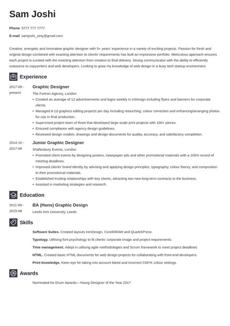 Need a graphic designer resume? Pin on CV Examples