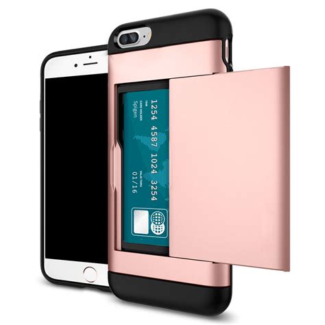 Luxury Slim Card Holder Shockproof Armor Case Cover For Apple Iphone 8