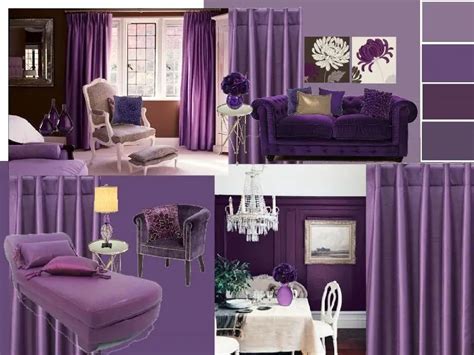 Living Room Design Creating A Purple Color Scheme