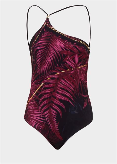 One Shoulder Once Piece Bathing Suit With The Pantera Print Featuring