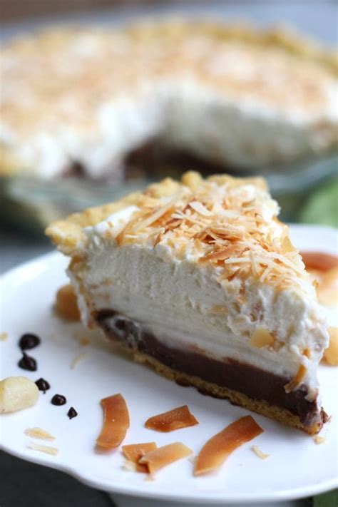 It's a rich chocolate pie with a coconut haupia layer and topped with whipped cream. How To Make The Best Haupia Pie With Macadamia Nut Crust