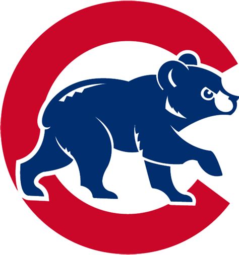 Chicago Cubs Alternate Logo 1997 Angry Blue Cub Walking In Front Of
