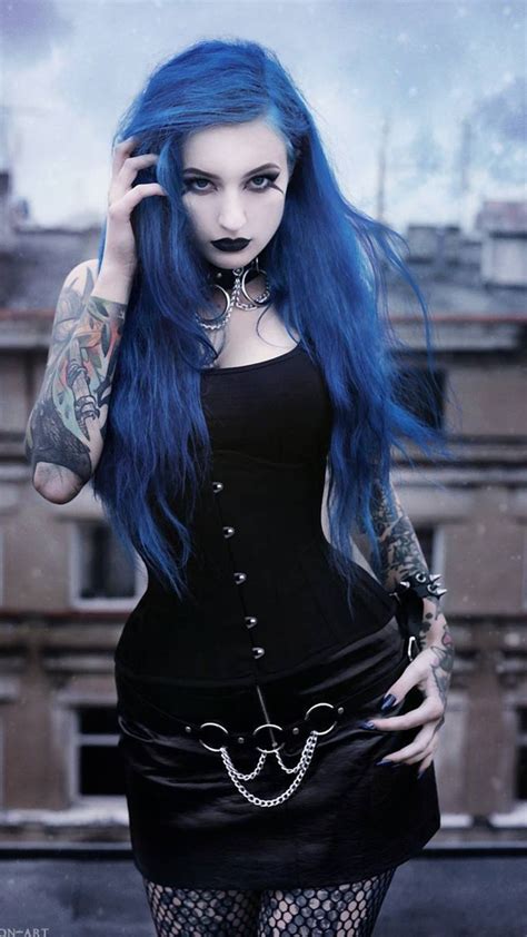 Pin By Spiro Sousanis On Blue Astrid Gothic Outfits Goth Beauty Hot Goth Girls