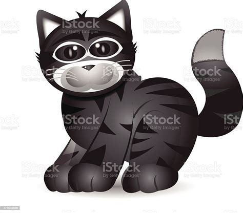 Cute Cartoon Black Cat Stock Illustration Download Image Now 2015