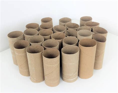25 Recycled Uncrushed Cardboard Rolls From Toilet Paper By