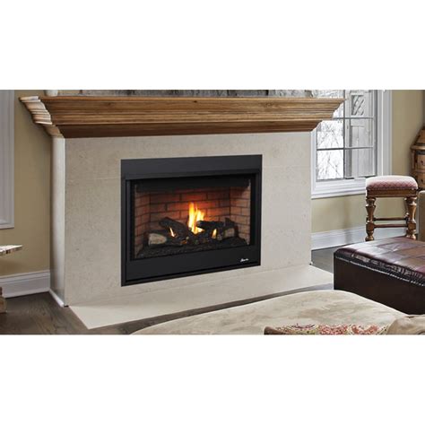Superior Fireplaces Direct Vent Fireplace Rear Vent 35 Aged Oak Logs