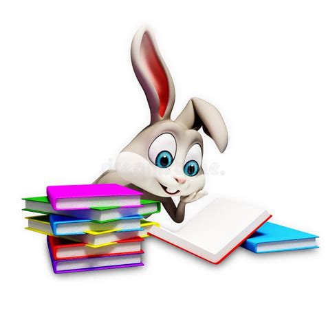 Bunny Reading A Books Stock Illustration Illustration Of Grinning