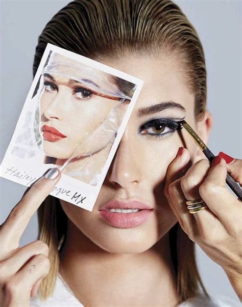 hailey baldwin models glam makeup looks for vogue mexico chris kilkus photographer