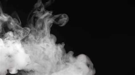 White Smoke On Black Background Stock Video Motion Array