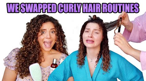 My Sister Styles My Curly Hair Using Her Routine We Swapped Routines Youtube