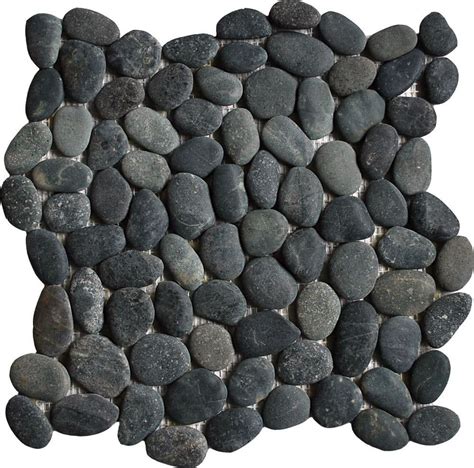 Pebble Tile Blackpebble Tiles Pebble Mosaics For Bathrooms Pebble