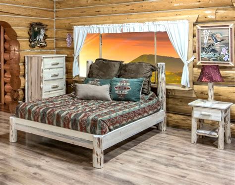 This includes contemporary beds, rustic beds, dressers, nightstands, armoires, bedding, mattresses and even modern bedroom. AMISH Log Bedroom SET Rustic Log Cabin Bed Dresser and ...