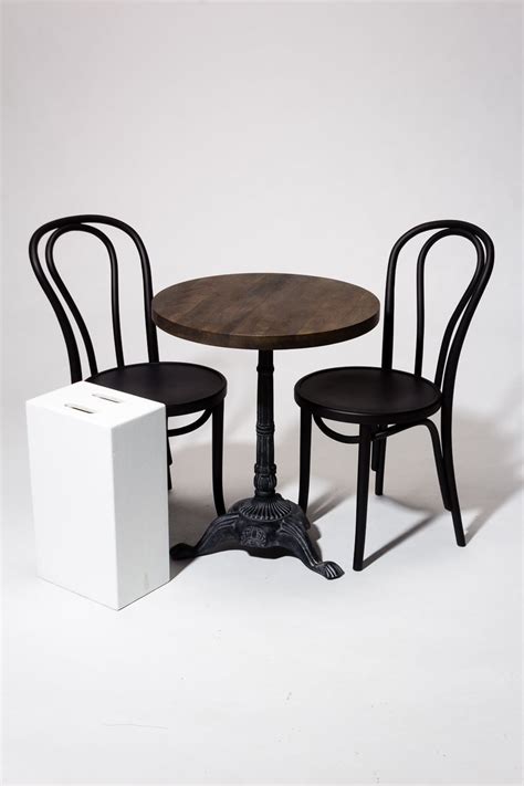 Be careful in your choice of café tables for restaurants. TB177-S Ambrose Bistro Table and Chair Set Prop Rental ...