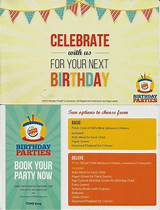 Pictures of Burger King Birthday Party Packages