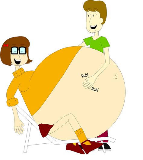 massively pregnant velma with shaggy by angrysignsreal on deviantart