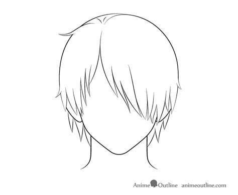 How To Draw Anime Male Hair Step By Step Animeoutline Pelo De Chico