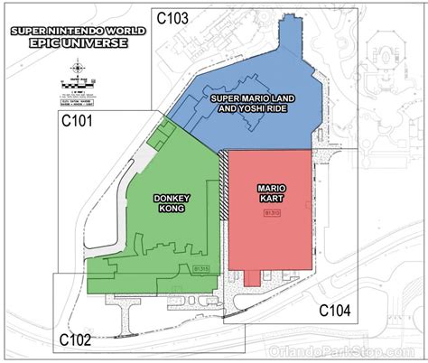 Site Plan For Super Nintendo World At Epic Universe Revealed Orlando