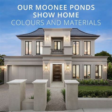 A House With The Words Our Moonee Pools Show Home Colors And Materials