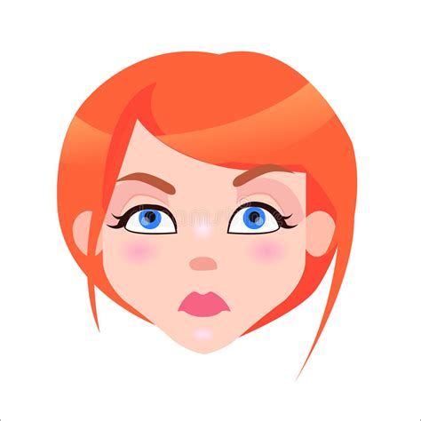 Pretty Redhead Cartoon Face