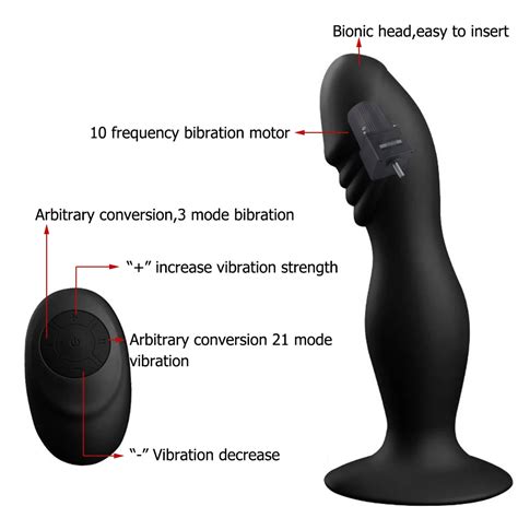 10 fréquence sans fil gode vibrateur masseur télécommande Plug Anal